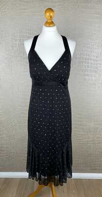 R&M RICHARDS Damen Gr. 40 (12) Kleid schwarz Stretch Cocktail Dress Tunika #308