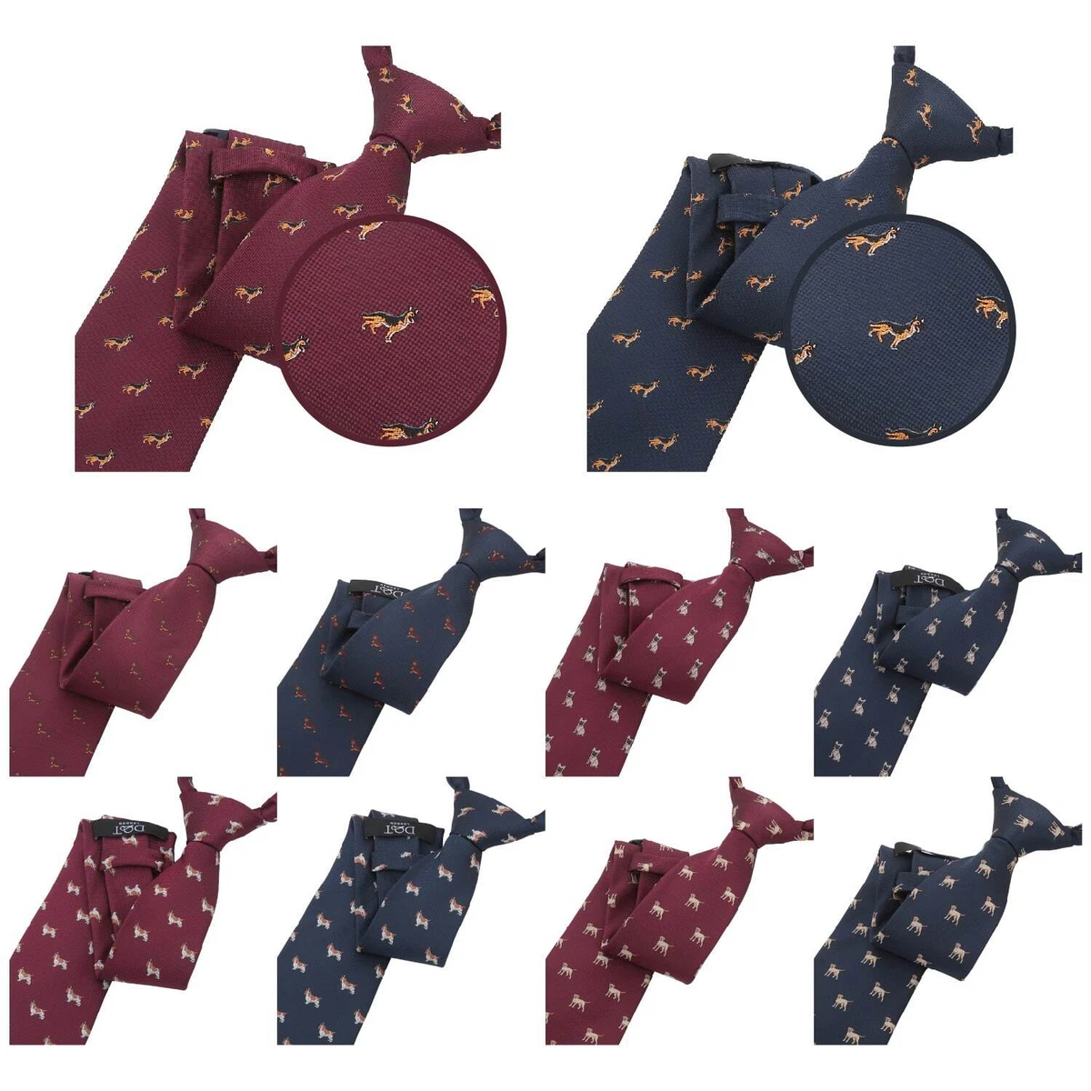 Dog print tie sale