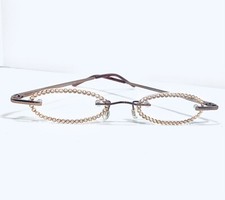 SLIM OVAL READING GLASSES MADE WITH SWAROVSKI CRYSTAL GOLD READERS NEW 2.50