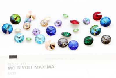 Genuine PRECIOSA 436 11 177 Rivoli MAXIMA Round Stones Crystals Rhinestones