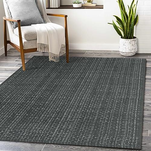 Laundry Room Mat Washable Rug 3'x5' Braided Rugs Farmhouse 3x5ft Dark