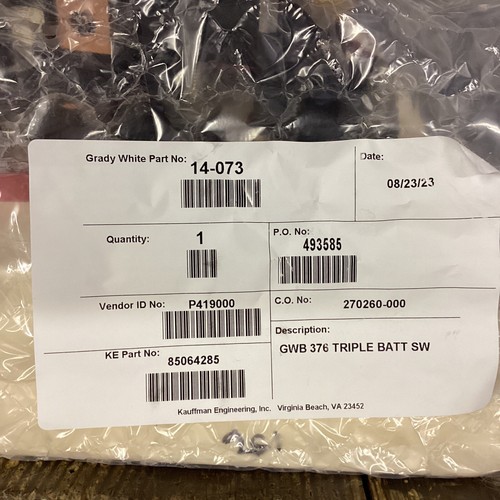 GRADY WHITE TRIPLE BATTERY SWITCH SELECTOR BOX for 376 #14-073 *NEW OEM* - Picture 11 of 11