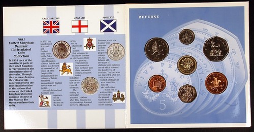 1991 GREAT BRITAIN / NORTHERN IRELAND UK - OFFICIAL BRITISH MINT UNC SET (7) - 第 2/11 張圖片