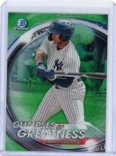 2020 Bowman Chrome Glimpses Of Greatness Green Refractor #GOGJD Jasson Dominguez
