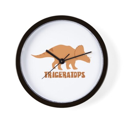 CafePress Triceratops 10'' Wall Clock (1274782183)