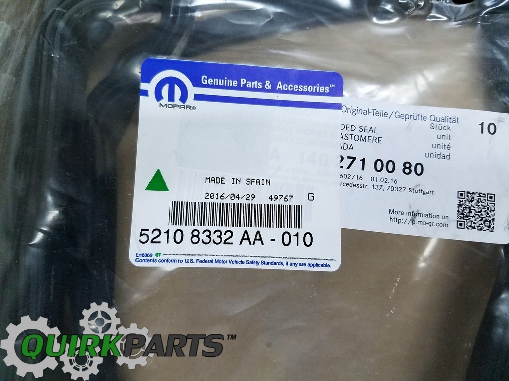 OEM NEW JEEP DODGE CHRYSLER WITH NAG1 AUTO TRANS OIL PAN GASKET MOPAR GENUINE eBay