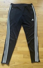 Adidas Womens track pants, Size Small, Black white 3 stripe, Size S