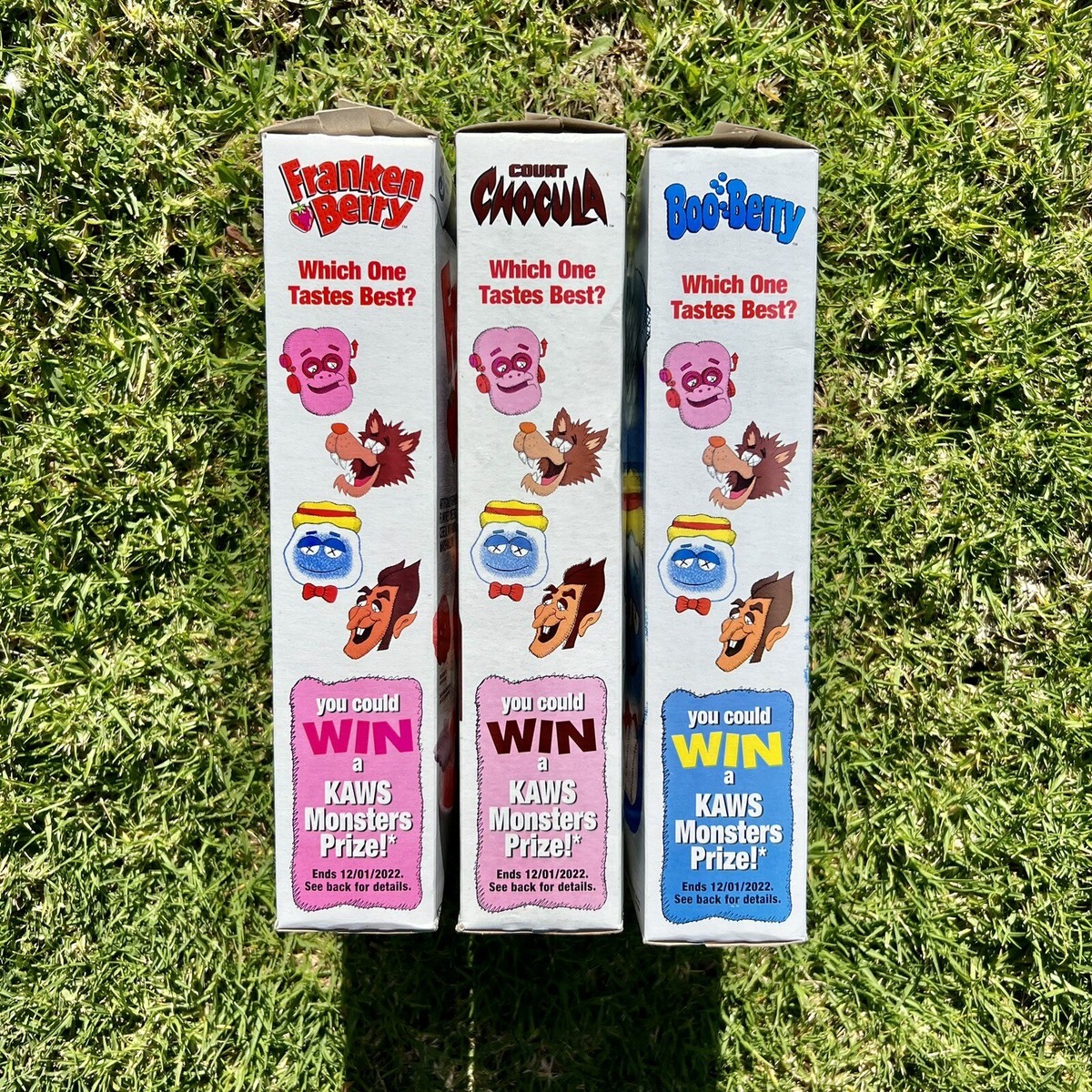 KAWS x GM Monsters Cereal Boxes - Count Chocula Boo Berry KAWS x GM Monsters Cereal Boxes - Count Chocula Boo Berry