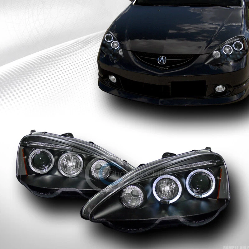Fits 02-04 Acura RSX DC5 Black Halo LED Projector Head Lights Lamp Parking  Amber | eBay