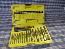 TOPEC Screw Extractor Drill Bit Set - 18 Piece (Open Box) FREE SHIPPING