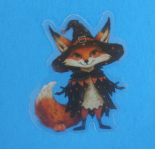 Fun Cute Halloween Animal Transparent Sticker 2.18" x 1.75" AH 