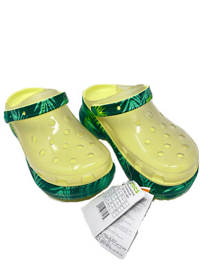 Crocs Classic Bae Translucent Tropical Clog Women's Size 7  NEW