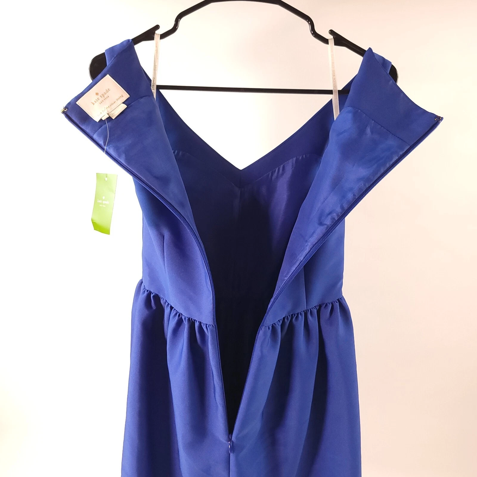 Abito da donna blu Kate Spade New York taglia 00 gonna cupcake $378 nuovo con etichette