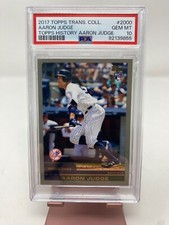 2017 TOPPS TRANSCENDENT VIP PARTY AARON JUDGE RC 2000 PSA GEM MT 10 02/87