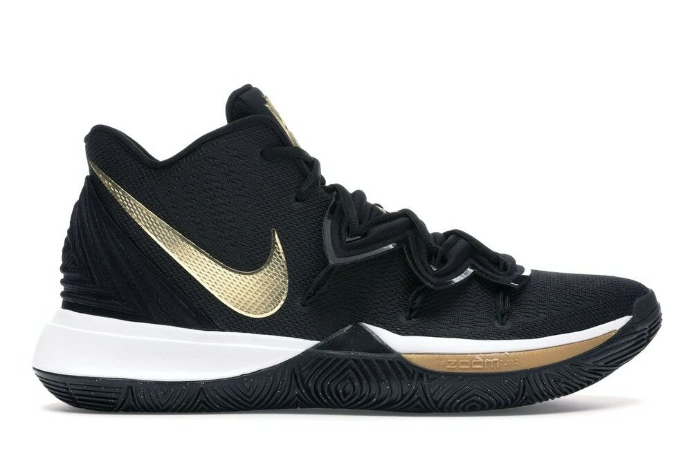Preços baixos em Nike Kyrie 5 Black Metallic Gold | eBay