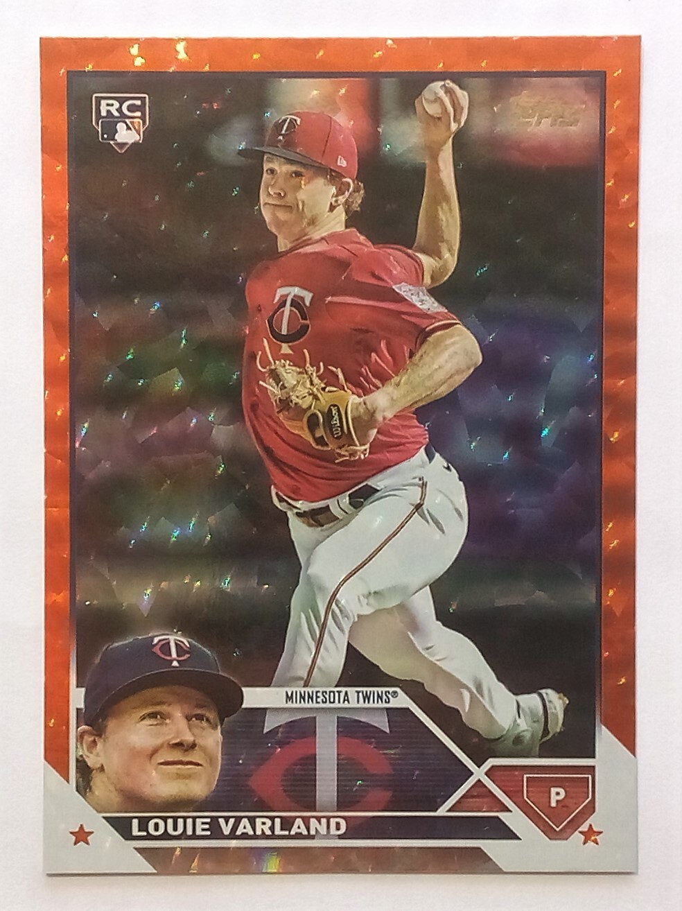 2023 Topps Series 2 Louie Varland Rookie Orange Ice Foilboard 183/299 #441