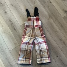 Orage Kids 4 Insulated Bib Snow Pants Excellent Condition. Plaid, Zip Front