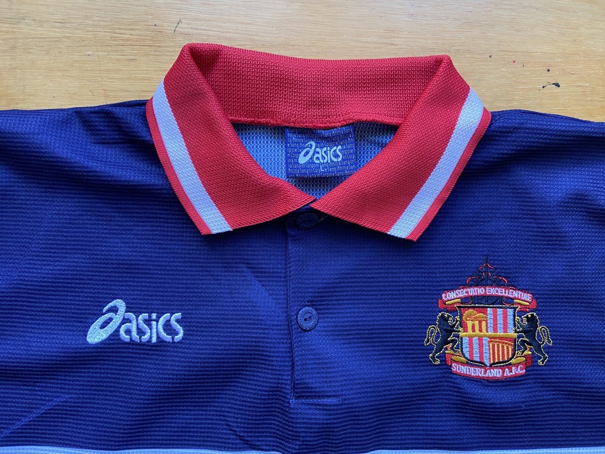 98-99 サンダーランドアウェーキット　長袖 SUNDERLAND 1999 2000 AWAY FOOTBALL SHIRT SOCCER JERSEY ASICS sz L