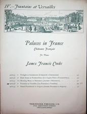 Fountains at Versailles James Francis Cooke Vintage Sheet Music 1934 Presser Y