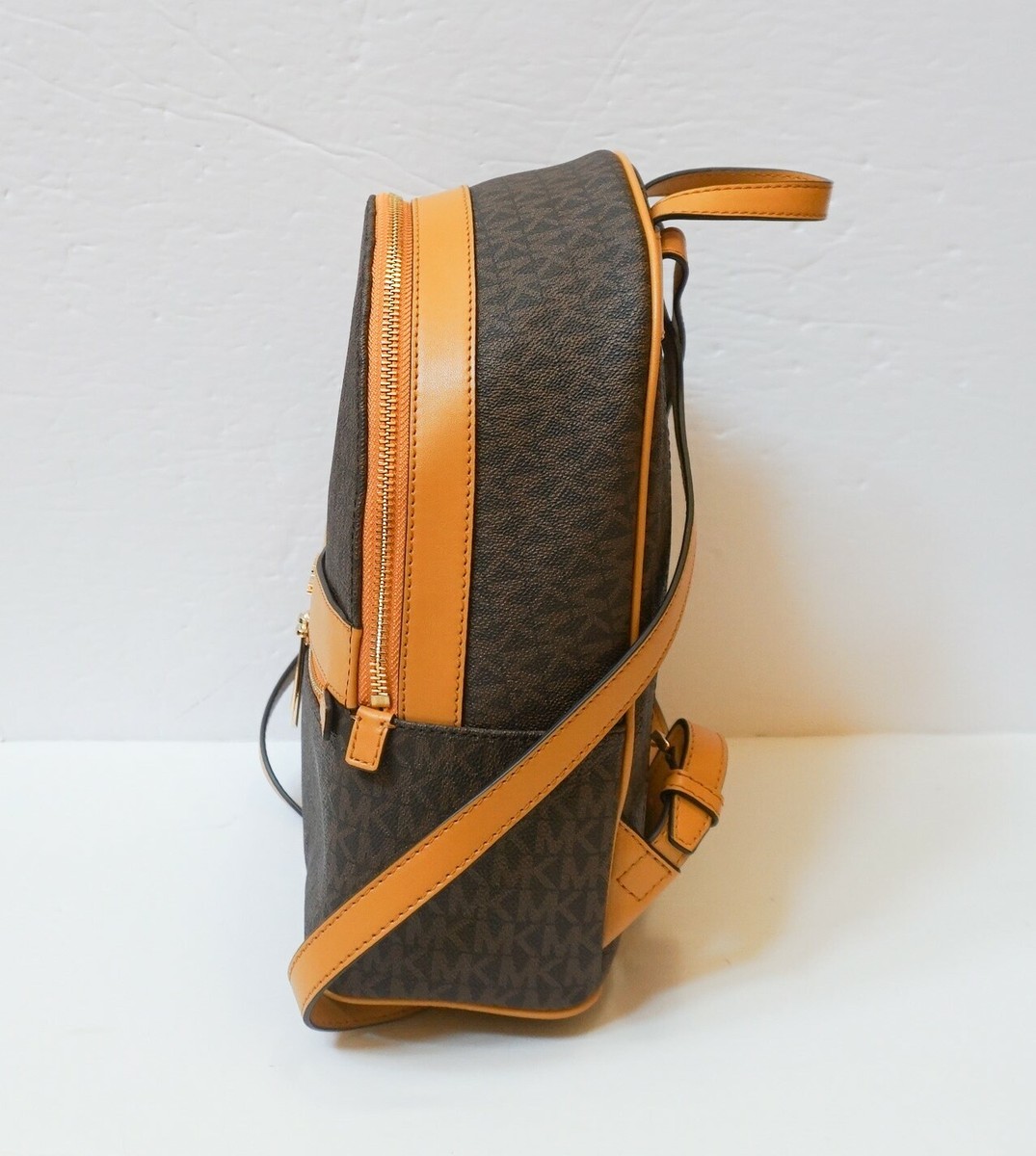 Michael Kors Kenly M Backpack PVC Leather MK Brown Buy Michael Kors Brown PVC Backpack Online Togo | Ubuy main image 4