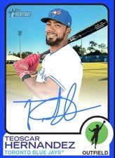 DIGITAL CARD Topps Bunt Teoscar Hernandez Heritage 22 S2 Blue Real One Signature