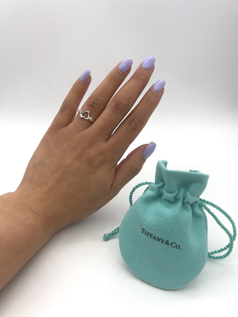 Tiffany & Co. Elsa Peretti Open Heart Ring in 925 Sterling Silver