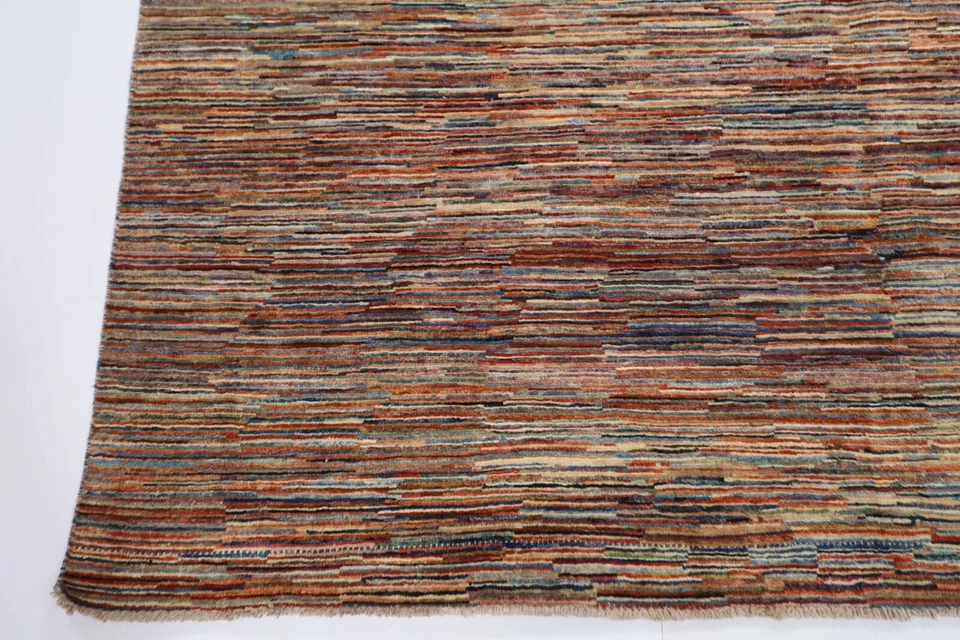7 x 10 ft Multicolor Gabbeh Afghan Hand Knotted Wool Area living room Rug - Image 3 of 4