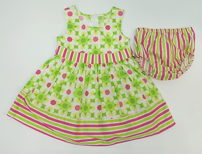 Bonnie Baby 2 Pcs Floral Sundress Set Baby Girls Toddler 12M