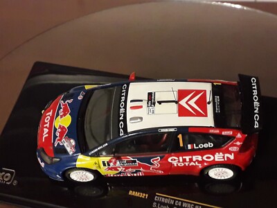 Miniature IXO 1/43 Citroën C4 WRC - Loeb Vainqueur Rallye Argentine 2008 - Ref RAM321