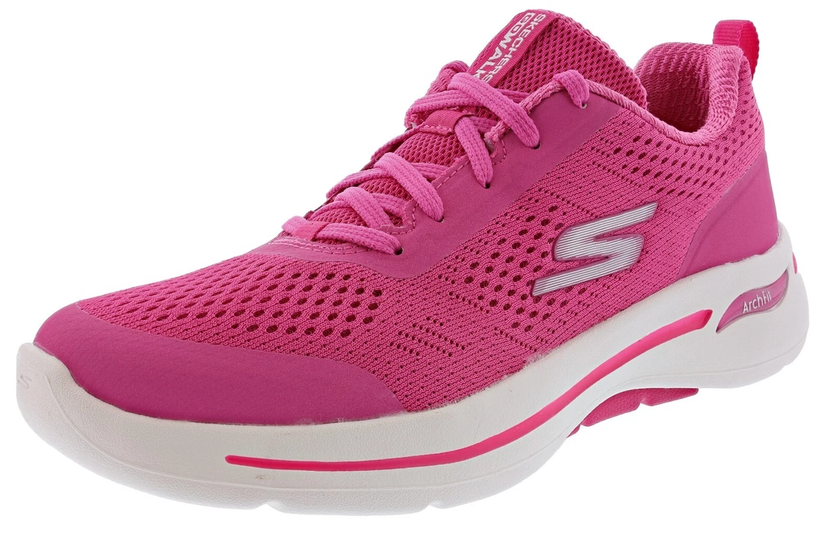Skechers lace best sale up sneakers rosas