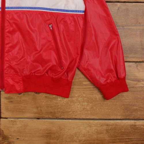Chaqueta Bomber Slazenger Vintage L Años 90 Rayas Logo Rojo - Imagen 8 de 8