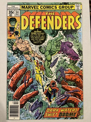 THE DEFENDERS #54 - DEC 1977 - RED GUARDIAN APPEARANCE! Cents Version.
