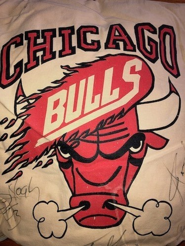 Chicago Bulls Basketball Pillow Signed by Noah 1990's Vintage Original NBA - Picture 9 of 14