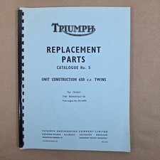 Triumph Replacement Parts Catalogue No. 5 1964 Tr6 Trophy T120 Bonneville 650cc Triumph Replacement Parts Catalogue No. 5 1964 Tr6 Trophy T120 Bonneville 650cc