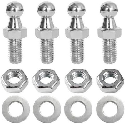 10Mm Ball Studs, M8 Ball Screws 8MM Female Thread X 1/2'' Long Shank for Gas Stru