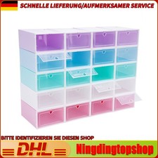 20PCS Schuh Aufbewahrungbox Schuhboxen Kunststoff Schuhkarton Dicke Flip-Cover
