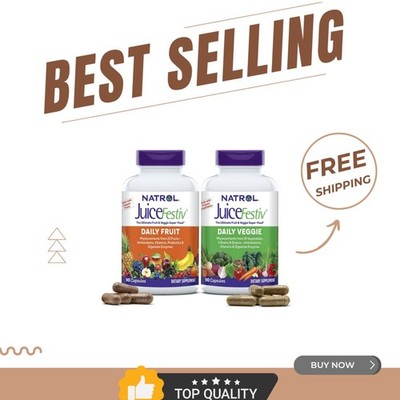 180-Capsule JuiceFestiv Vitamins - Supports Metabolism & Overall Well-Being