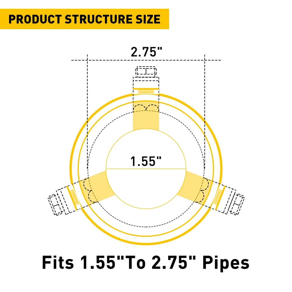 2X Tubo de escape universal con punta de silenciador de coche de acero inoxidable negro ajuste 1.55 - 2.7fi Foto 2 de 4