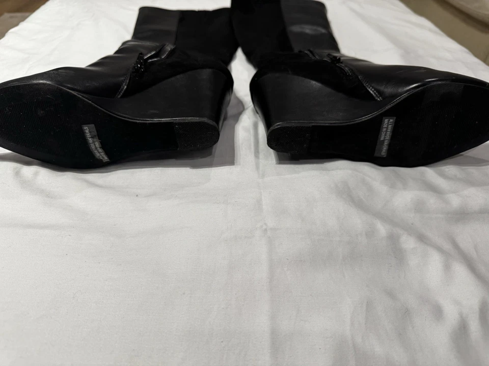 Dolce Vita Pointed Toe Wedge Knee High Black Boots Size 7 - Image 4 of 4