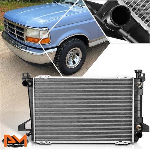 Aluminum OE Factory Radiator for 85-96 Ford F150/F250/F350 4.9 MT/AT ...