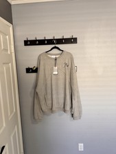Rhude Heather Grey Knit Crewneck Pullover Swe...