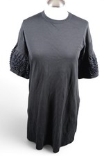 SeeByChloé Dress Womens Small Black T-Shirt Ruffle Bell Sleeve Short Mini