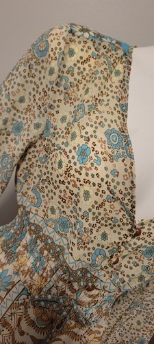 SMALL * Lightweight Sheer Longsleeve Dress * Kimono * Floral BOHO - Picture 3 of 9