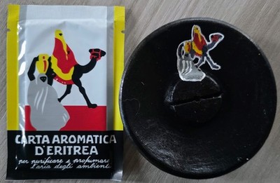 60 STREIFEN AROMATISCHES PAPIER AUS ERITREA + RÄUCHERSTÄBCHEN BRENNER