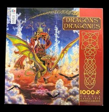 Dragons Flight Jigsaw Puzzle Fantasy 1000 pc Made in USA Ceaco 20" x 27"