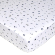 Fitted Crib Sheet 28" X 52", Soft Breathable Neutral 100 Cotton Jersey Sheet, N
