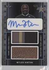 2020 Leaf Metal US Army All-American Bowl Platinum 4/4 Myles Hinton Auto 2u6