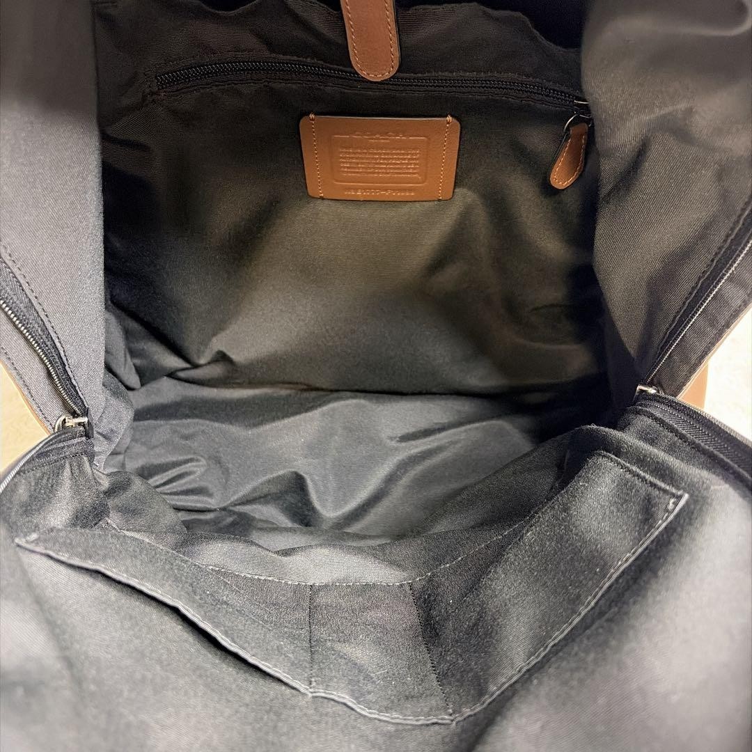 COACH Backpack Versity Patchwork Dark Brown Men A… - image 9