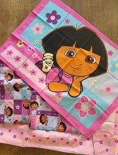 Dora The Explorer Toddler Matching Sheet Set With Bed Skirt Crib Size