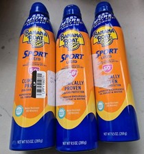 Banana Boat Ultra Sport Clear Sunscreen Spray SPF 50 9.5 Oz. Set Of 3
